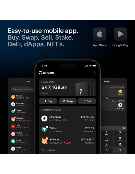 Paquete de 3 Billeteras Cripto TANGEM Wallet 2.0 - Almacenamiento Frío