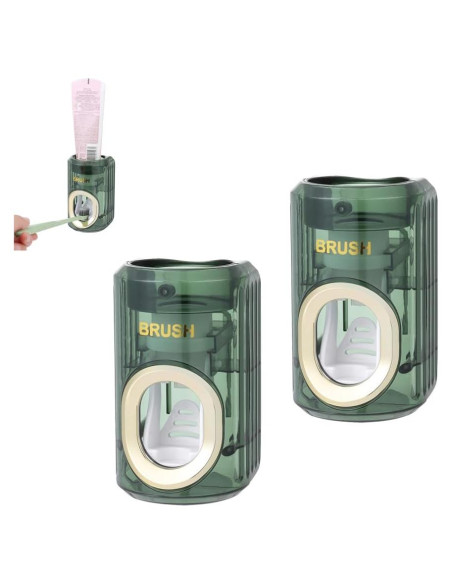 Dispensador Automático de Pasta de Dientes Chiffonade Verde 2pcs
