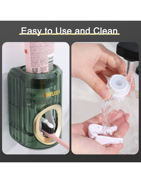 Dispensador Automático de Pasta de Dientes Chiffonade Verde 2pcs