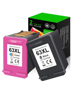 Cartuchos de tinta 63XL InkPlore compatibles para HP Envy y OfficeJet