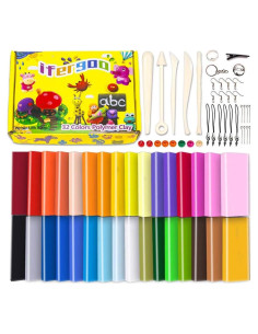 Set de Arcilla de Polímero Ifergoo - 32 Colores, 640g, No Tóxica