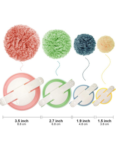 Juego de Herramientas para Hacer Pompones Hand U Journey 6 Tamaños