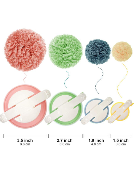 Juego de Herramientas para Hacer Pompones Hand U Journey 6 Tamaños