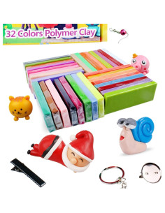 Set de Arcilla de Polímero Ifergoo - 32 Colores, 640g, No Tóxica 2