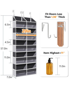 Organizador Colgante Sobre la Puerta UVIAHOMI Extra Grande 36kg 2