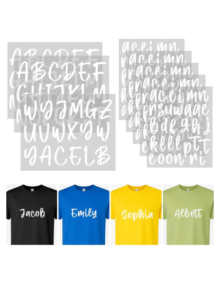 Letras de Planchar Harloon 8 Hojas 24x18 cm Blancas DIY