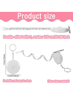 Cinta Métrica Retráctil 2 Pcs Mabor 1.5 m Doble Cara 2