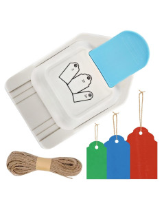 Perforadora de Etiquetas de Papel ECOHU 3 en 1 con Cuerda