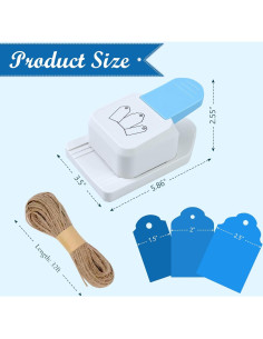 Perforadora de Etiquetas de Papel ECOHU 3 en 1 con Cuerda 2