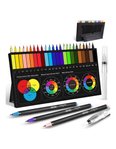 Marcadores de Acuarela HUAL 24 Colores con Puntas de Pincel