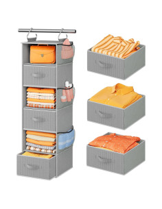 Organizador de Closet Colgante Pipishell 6 Estantes 3 Cajones