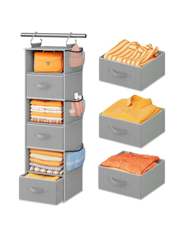 Organizador de Closet Colgante Pipishell 6 Estantes 3 Cajones