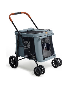 Carrito para Mascotas Canine Canyon Gris 4 Ruedas Plegable 25 kg