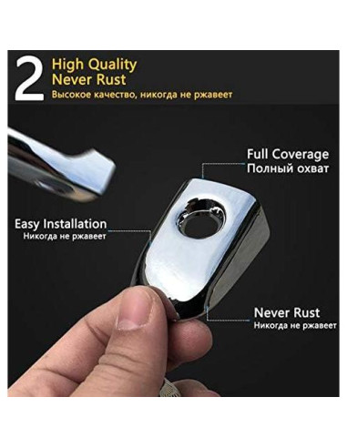 Cubierta de Mango de Puerta Lateral Cromada Overun O-1067