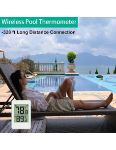 Termómetro de piscina digital T TESTRUST IPX8 inalámbrico 2