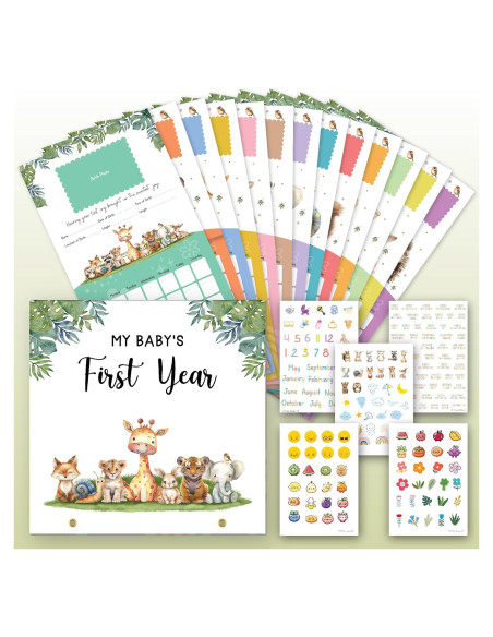 Calendario de Bebé Primer Año WOODAMORE con Stickers 27.94 cm