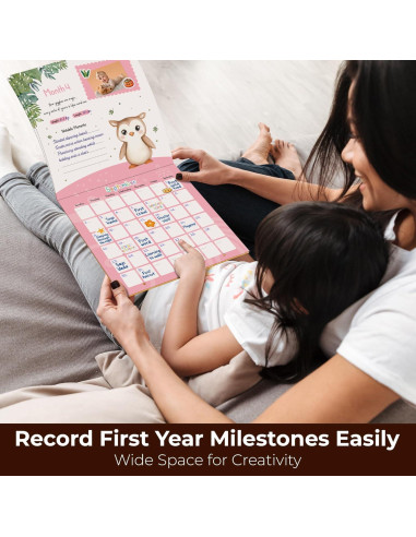 Calendario de Bebé Primer Año WOODAMORE con Stickers 27.94 cm