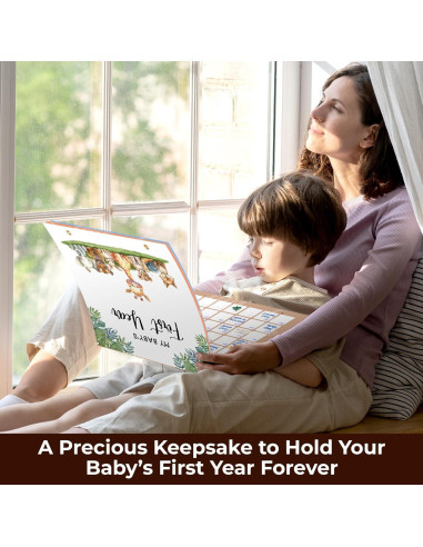 Calendario de Bebé Primer Año WOODAMORE con Stickers 27.94 cm