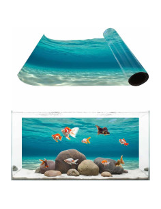 Fondo de Acuario Adhesivo T&H 62x31 cm PVC Decorativo