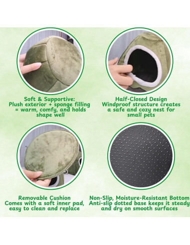 Nido de erizo Homedy Crafts Túnel Verde 23.5x9.9cm