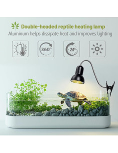 Lámpara de Calor para Reptiles TRIGRAND 75W UVA/UVB 4 Bombillas 2