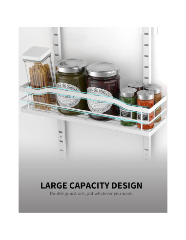 Organizador de Despensa Moforoco 9 Niveles Metal Blanco