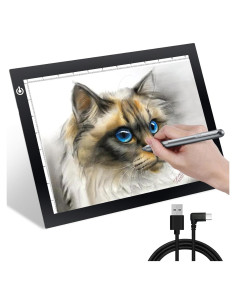 Mesa de Luz LED KIVOTAC A4 32x23 cm Brillo Ajustable USB