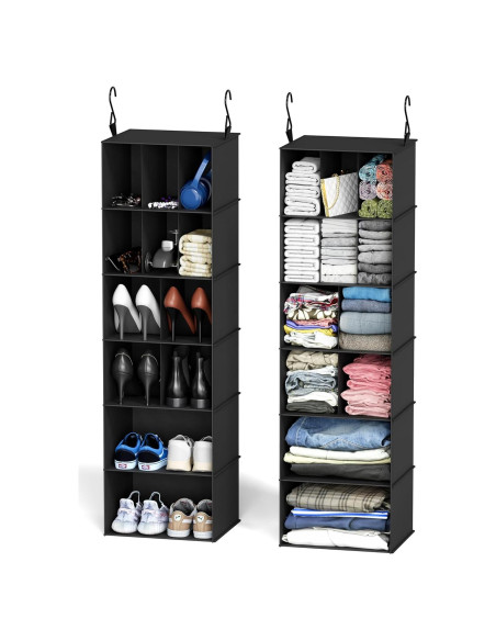 Organizador de Closet Colgante SpaceAid 2 Piezas 24 Compartimentos