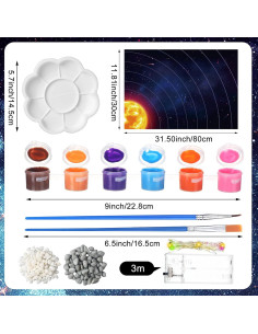 Kit Modelo Sistema Solar DIY Innconee 10 Bolas Espuma LED 2