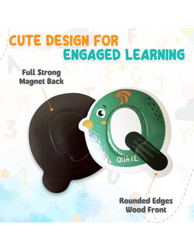 Alfabeto Magnético de Madera Comfecto - 41 Piezas Educativas