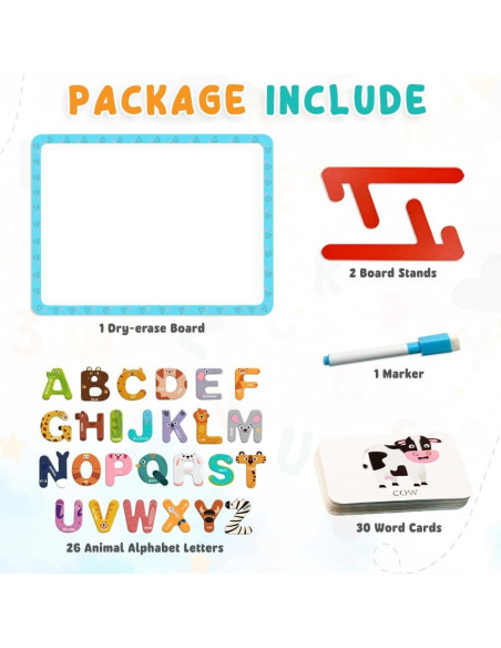 Alfabeto Magnético de Madera Comfecto - 41 Piezas Educativas