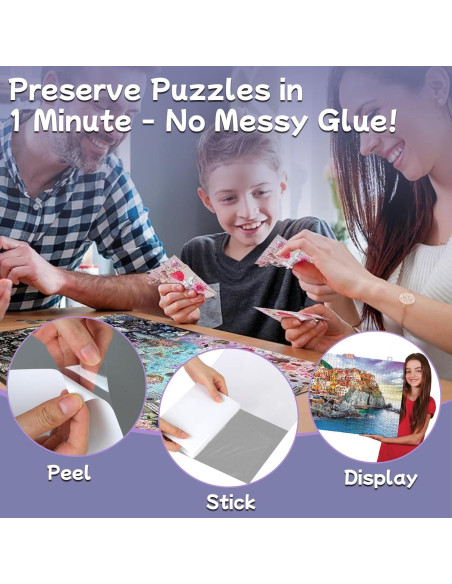 Hojas Adhesivas para Puzzles KIAFUM 8pcs 26.4x17.8cm Hojas Adhesivas para Puzzles KIAFUM 8pcs 26.4x17.8cm