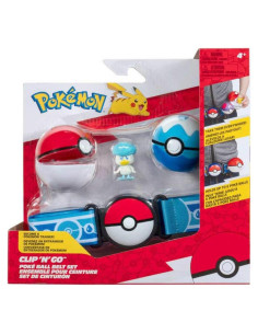 Conjunto Cinturón Poke Ball Clip 'N' Go Pokémon Quaxly 5 cm