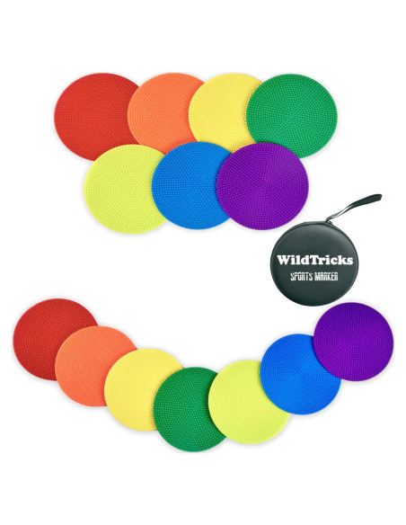 14 Pcs Marcadores de Agilidad Antideslizantes WildTracks 10 cm
