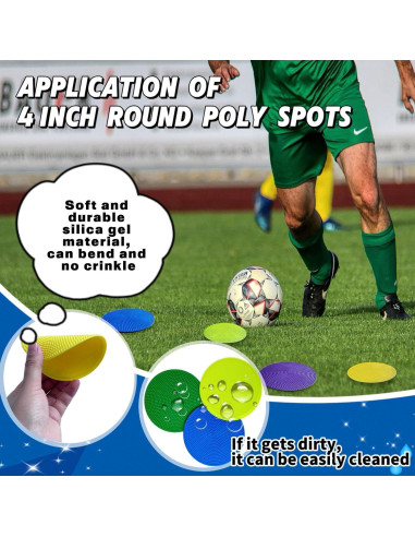 14 Pcs Marcadores de Agilidad Antideslizantes WildTracks 10 cm