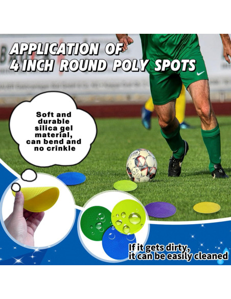 14 Pcs Marcadores de Agilidad Antideslizantes WildTracks 10 cm