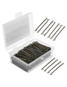 Horquillas rizadas Mia Klein 300 unidades para cabello castaño