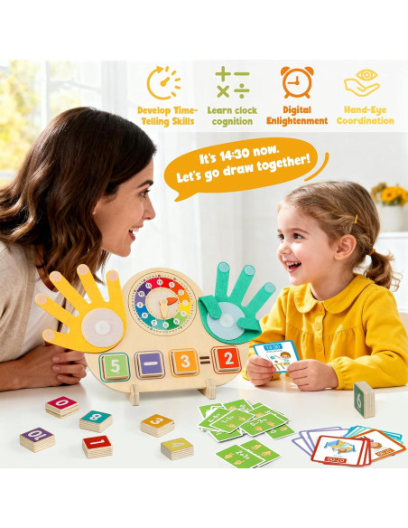 Juguete de Aprendizaje Montessori Toyssa - Matemáticas y Reloj