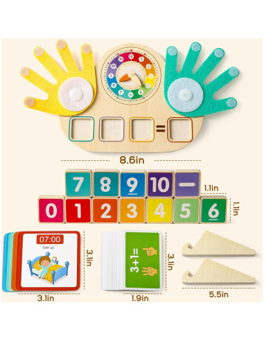 Juguete de Aprendizaje Montessori Toyssa - Matemáticas y Reloj