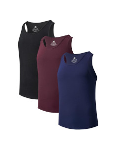 Camisetas Interiores para Hombres David Archy - Paquete de 3, Algodón Transpirable