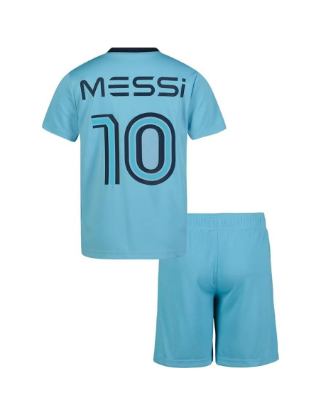 Conjunto de 2 Piezas Messi Juvenil Camiseta y Pantalones Cortos