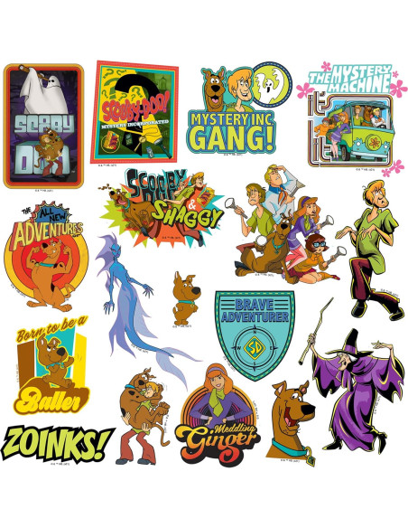 Calcomanías Scooby-Doo - Paquete de 50 Vinilo Premium