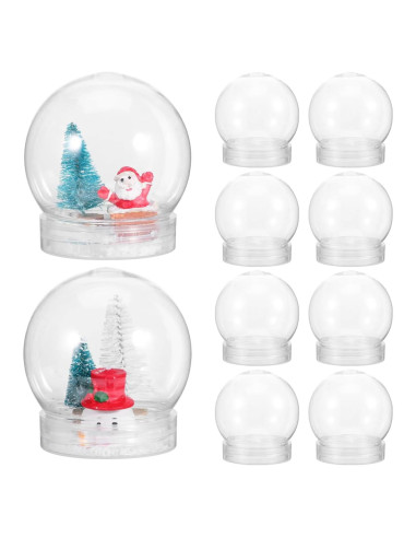 Tarros de Globo de Nieve 30 Pcs BESTOYARD 3" Plástico DIY