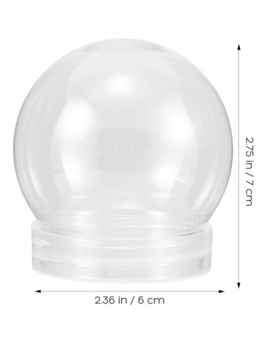 Tarros de Globo de Nieve 30 Pcs BESTOYARD 3" Plástico DIY