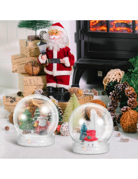 Tarros de Globo de Nieve 30 Pcs BESTOYARD 3" Plástico DIY