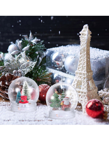 Tarros de Globo de Nieve 30 Pcs BESTOYARD 3" Plástico DIY