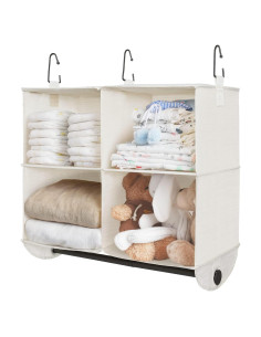 Organizador Colgante StorageWorks 4 Secciones Marfil y Blanco
