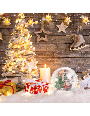 Tarros de Globo de Nieve 30 Pcs BESTOYARD 3" Plástico DIY