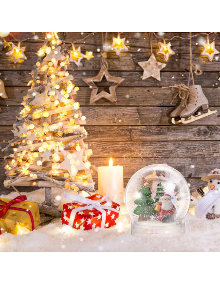 Tarros de Globo de Nieve 30 Pcs BESTOYARD 3" Plástico DIY