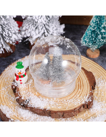 Tarros de Globo de Nieve 30 Pcs BESTOYARD 3" Plástico DIY